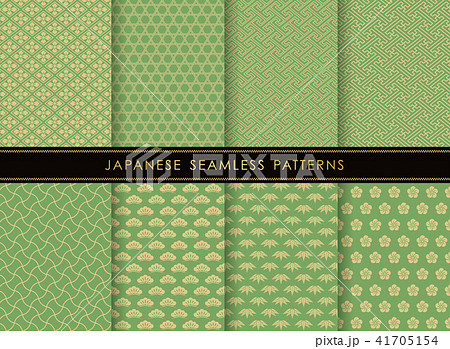 シームレスな和柄セット シームレスな和柄セット 41705154
