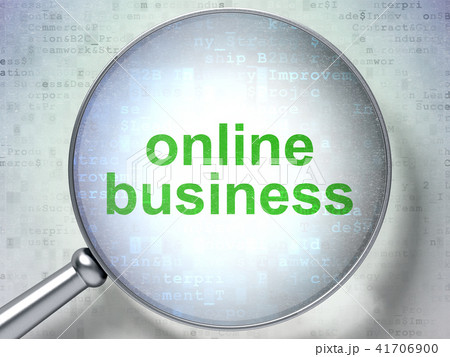Finance concept: Online Business with optical glass Finance concept: Online Business with optical glass 41706900