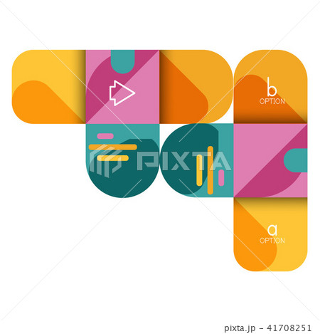 Infographics option and step by step in rounded squares, element of chart, graph, diagram with Infographics option and step by step in rounded squares, element of chart, graph, diagram with 41708251