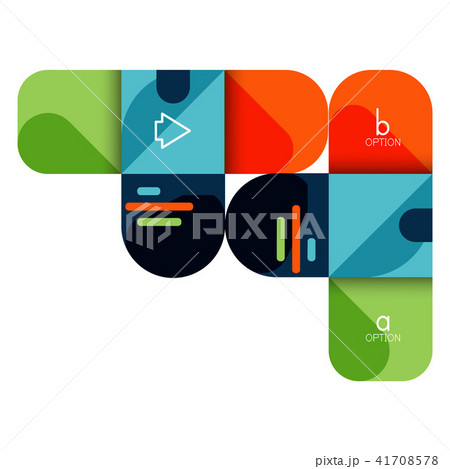 Infographics option and step by step in rounded squares, element of chart, graph, diagram with Infographics option and step by step in rounded squares, element of chart, graph, diagram with 41708578