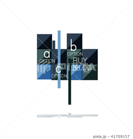 Square option infographic banner. Data and information visualization, geometric design 41709157
