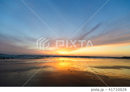 岩屋海岸の夕陽 岩屋海岸の夕陽 41710026