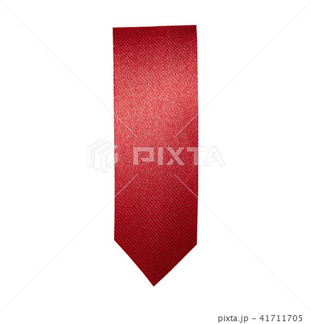 Red ribbon bookmark on white background 41711705