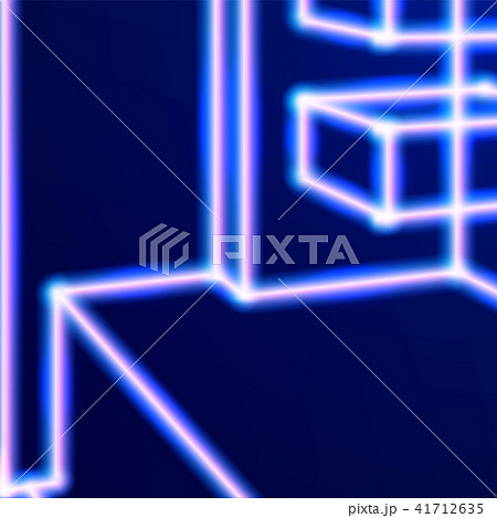 Bright neon lines abstract background with retro computer technology 80s style 41712635