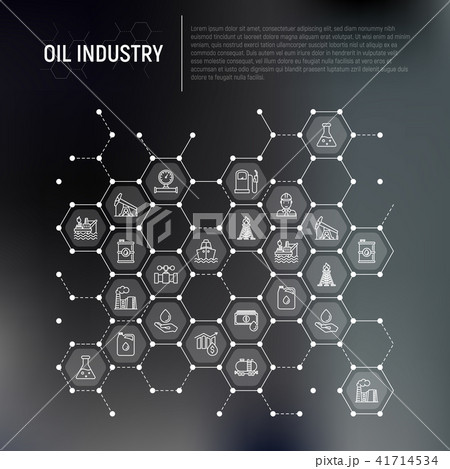 Oil industry concept in honeycombs 41714534