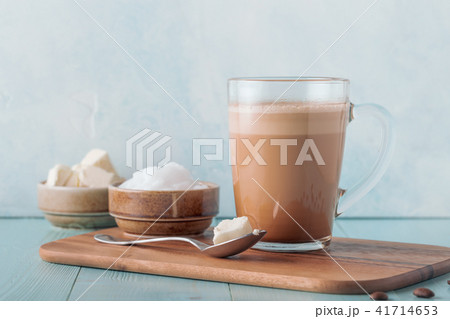 Bulletproof coffee, blended with organic butter Bulletproof coffee, blended with organic butter 41714653