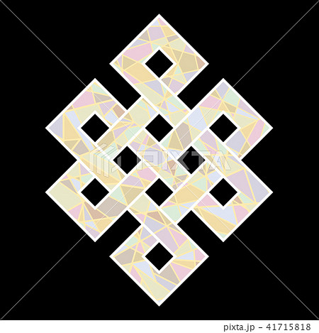 Tibetan knot. Symbol of Buddhism. Graphic modern Tibetan knot. Symbol of Buddhism. Graphic modern 41715818