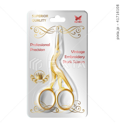 Vector nail scissors in transparent packaging 41716108