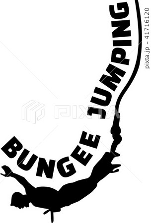 Bungee jumper hanging from a rope 41716120