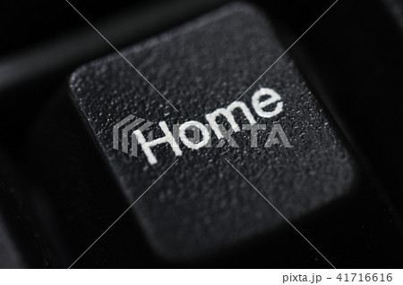 Closeup of a black keyboard button Home 41716616