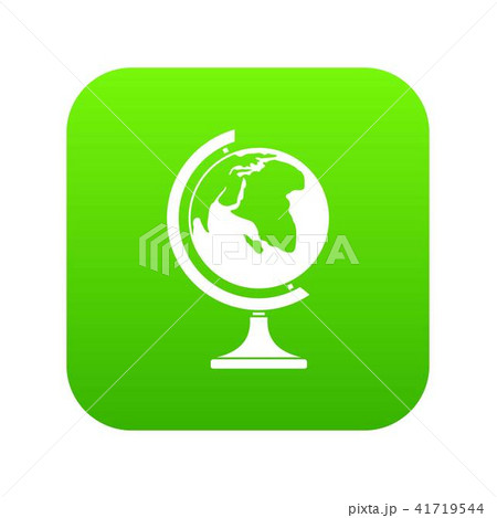 Globe icon digital green 41719544
