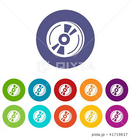 Cd icons set vector color 41719637