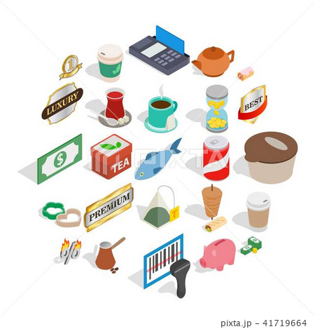 Noshery icons set, isometric style 41719664