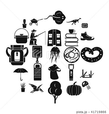 Acquisition of knowledge icons set, simple style 41719866