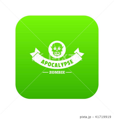 Zombie hunting icon green vector Zombie hunting icon green vector 41719919