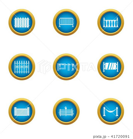 Overlap icons set, flat style 41720091
