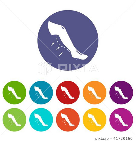 Increase calves icons set vector color Increase calves icons set vector color 41720166