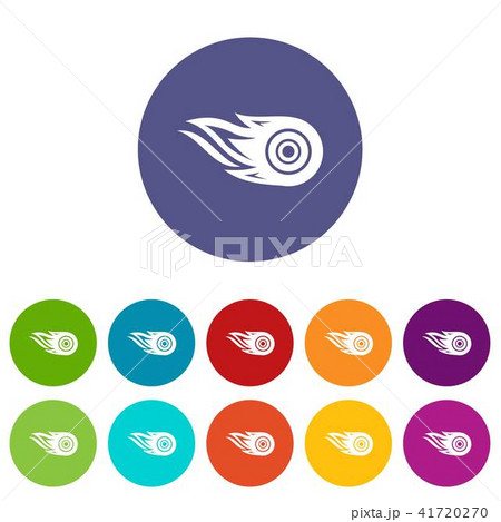 Wheel fire icons set vector color 41720270