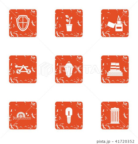 Order icons set, grunge style Order icons set, grunge style 41720352