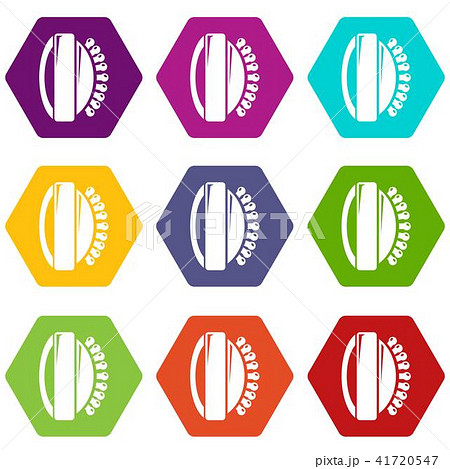 Massage brush icons set 9 vector Massage brush icons set 9 vector 41720547