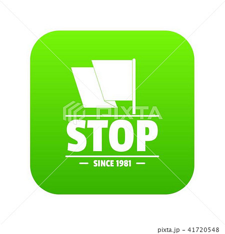 Social protest stop icon green vector Social protest stop icon green vector 41720548