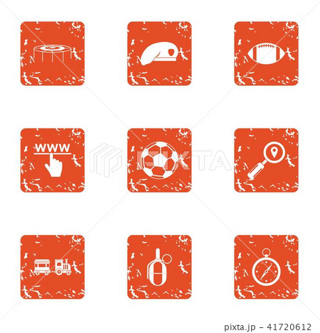 Sport website icons set, grunge style Sport website icons set, grunge style 41720612
