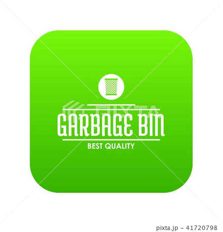 Bin protection icon green vector 41720798