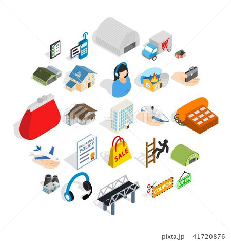 Homeward icons set, isometric style Homeward icons set, isometric style 41720876