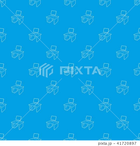 Desktop with computer pattern vector seamless blue Desktop with computer pattern vector seamless blue 41720897