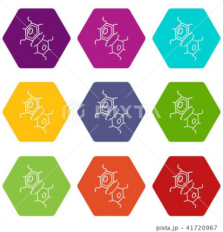 Bird flu virus icons set 9 vector Bird flu virus icons set 9 vector 41720967