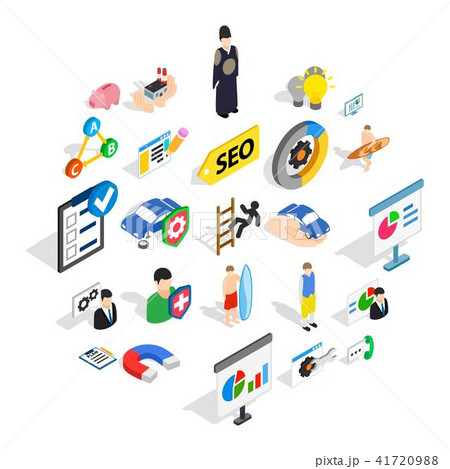 Person icons set, isometric style 41720988