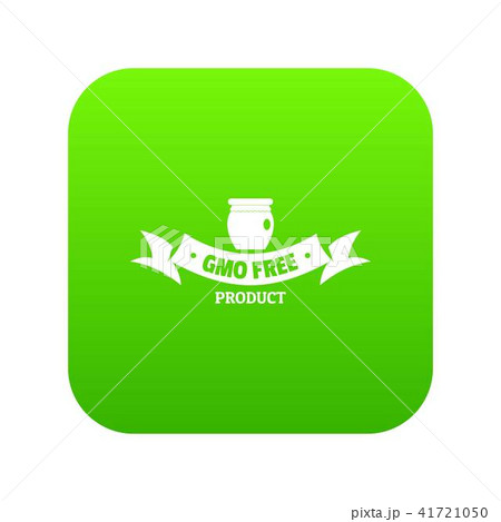 Gmo free label icon green vector 41721050