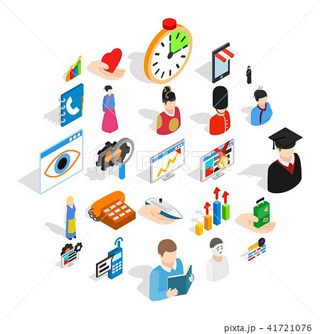 Individual icons set, isometric style 41721076