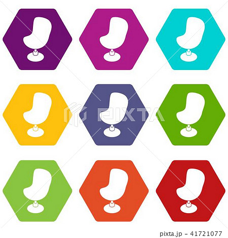 Modern chair icons set 9 vector Modern chair icons set 9 vector 41721077