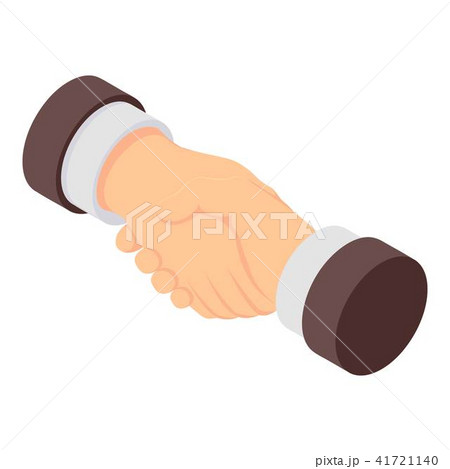Handshake icon, isometric style Handshake icon, isometric style 41721140
