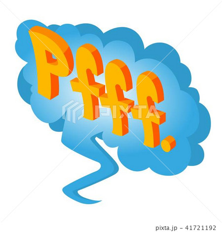 Pfff speech bubble icon, isometric style 41721192