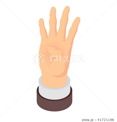 Four fingers icon, isometric style 41721196