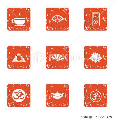 Last supper icons set, grunge style 41721379