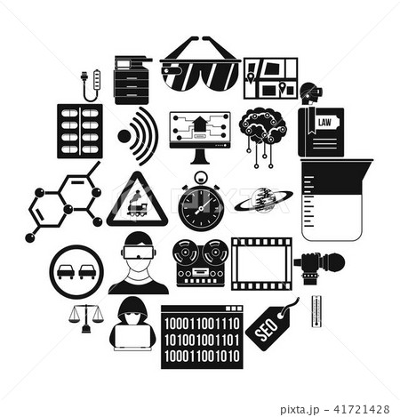 Gaining knowledge icons set, simple style 41721428