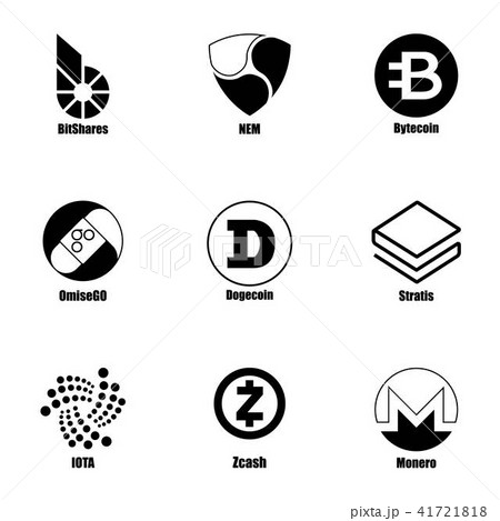 Cryptocurrency icons set, simple style 41721818