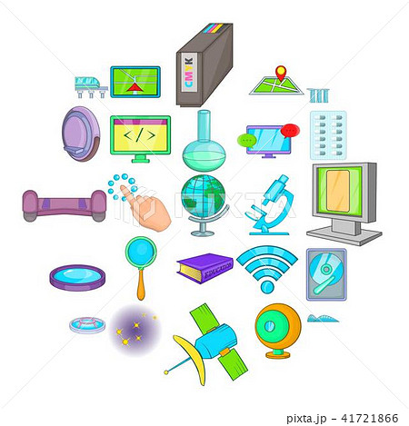 Breakthrough icons set, cartoon style Breakthrough icons set, cartoon style 41721866