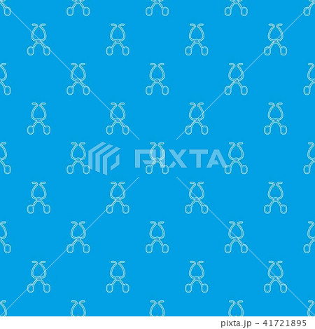 Surgical scissors pattern vector seamless blue 41721895