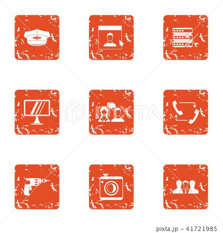 Data carrier icons set, grunge style Data carrier icons set, grunge style 41721985