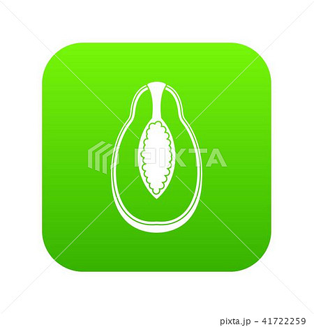 Papaya fruit icon digital green Papaya fruit icon digital green 41722259