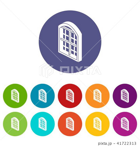 Restaurant window frame icons set vector color Restaurant window frame icons set vector color 41722313