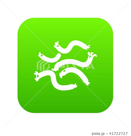 Escherichia coli virus icon green vector 41722727