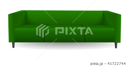 Long green sofa mockup, realistic style 41722744