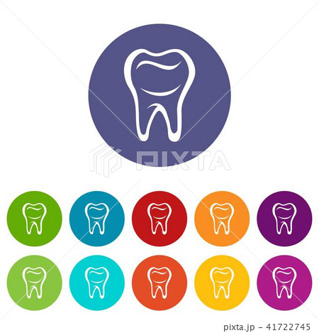 Tooth icons set vector color 41722745