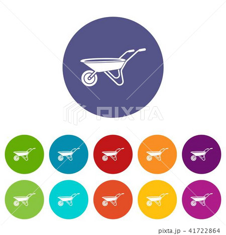 Wheelbarrow icons set vector color Wheelbarrow icons set vector color 41722864