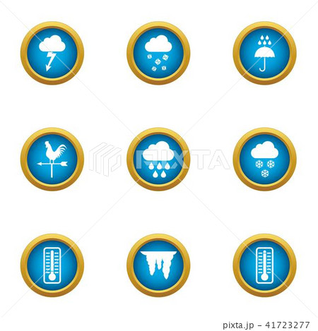 Weather observation icons set, flat style Weather observation icons set, flat style 41723277
